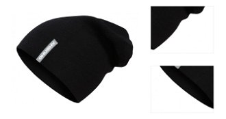Husky  Merhat 2 čierna, L-XL Pánska merino čiapka 3