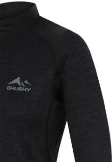 Husky  Merow zips L black, L Merino termoprádlo tričko 7