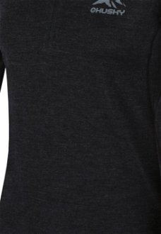 Husky  Merow zips L black, L Merino termoprádlo tričko 5
