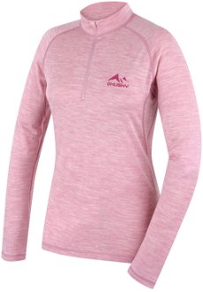 Husky  Merow zips L faded pink, XL Merino termoprádlo tričko 2