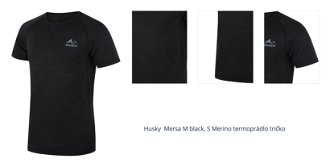 Husky  Mersa M black, S Merino termoprádlo tričko 1