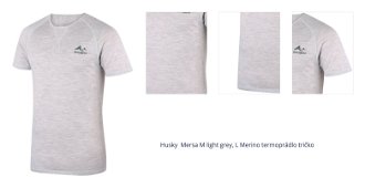 Husky  Mersa M light grey, L Merino termoprádlo tričko 1
