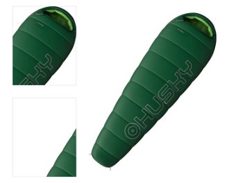 Husky Monti -11°C zelená Syntetický rozšíriteľný spací vak 4