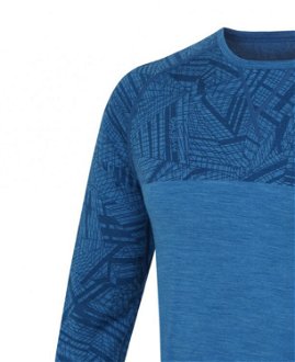 Husky  Pánske tričko s dlhým rukávom tm. modrá, L Merino termoprádlo 6