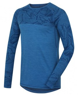 Husky  Pánske tričko s dlhým rukávom tm. modrá, L Merino termoprádlo 2