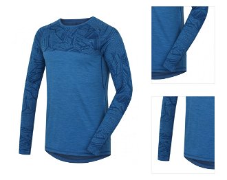 Husky  Pánske tričko s dlhým rukávom tm. modrá, XL Merino termoprádlo 3