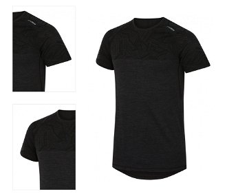 Husky  Pánske tričko s krátkým rukávom čierna, L Merino termoprádlo 4