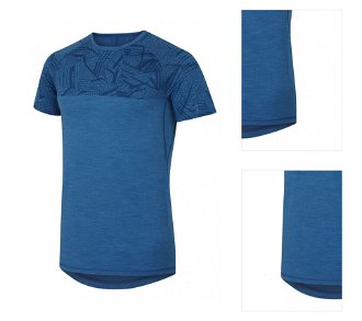 Husky  Pánske tričko s krátkým rukávom tm. modrá, L Merino termoprádlo 3