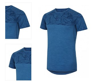 Husky  Pánske tričko s krátkým rukávom tm. modrá, L Merino termoprádlo 4