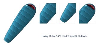 Husky  Ruby -14°C modrá Syntetický trojsezónny spací vak 1
