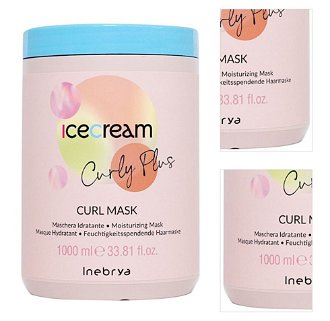 Hydratačná maska na kučeravé a vlnité vlasy Inebrya Ice Cream Curly Plus Curl Mask - 1000 ml (771026370) + darček zadarmo 3