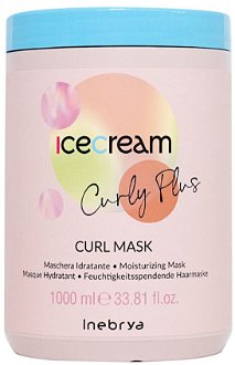 Hydratačná maska na kučeravé a vlnité vlasy Inebrya Ice Cream Curly Plus Curl Mask - 1000 ml (771026370) + darček zadarmo 2