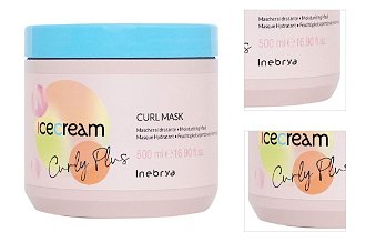 Hydratačná maska na kučeravé a vlnité vlasy Inebrya Ice Cream Curly Plus Curl Mask - 500 ml (771026369) + darček zadarmo 3