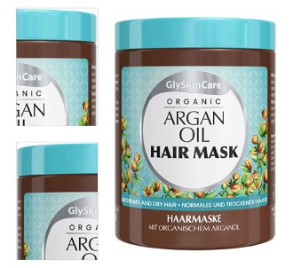 Hydratačná maska s arganovým olejom GlySkinCare Organic Argan Oil Hair Mask - 300 ml (WYR000265) + darček zadarmo 4