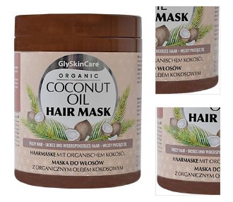 Hydratačná maska s kokosovým olejom GlySkinCare Organic Coconut Oil Hair Mask - 300 ml (WYR000270) + darček zadarmo 3