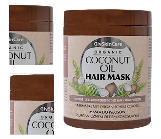 Hydratačná maska s kokosovým olejom GlySkinCare Organic Coconut Oil Hair Mask - 300 ml (WYR000270) + darček zadarmo 4