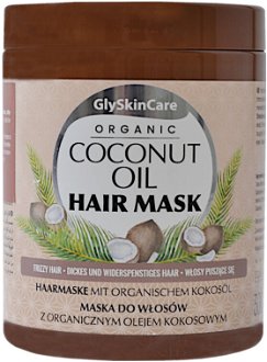 Hydratačná maska s kokosovým olejom GlySkinCare Organic Coconut Oil Hair Mask - 300 ml (WYR000270) + DARČEK ZADARMO
