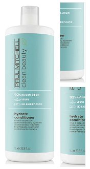 Hydratačná starostlivosť pre suché vlasy Paul Mitchell Clean Beauty Hydrate - 1000 ml (121124) + DARČEK ZADARMO 3