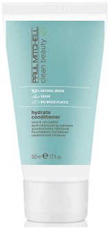 Hydratačná starostlivosť pre suché vlasy Paul Mitchell Clean Beauty Hydrate - 50 ml (121120) + darček zadarmo 2