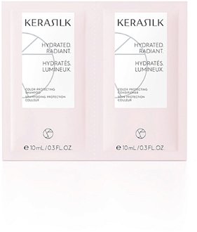 Hydratačný šampón a kondicionér pre farbené vlasy Kerasilk Color Protecting - 2 x 10 ml (511230)