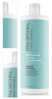 Hydratačný šampón pre suché vlasy Paul Mitchell Clean Beauty Hydrate - 1000 ml (121014) + darček zadarmo 4