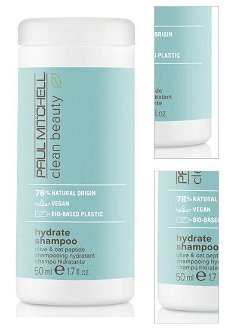 Hydratačný šampón pre suché vlasy Paul Mitchell Clean Beauty Hydrate - 50 ml (121010) + darček zadarmo 3