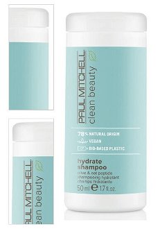 Hydratačný šampón pre suché vlasy Paul Mitchell Clean Beauty Hydrate - 50 ml (121010) + darček zadarmo 4