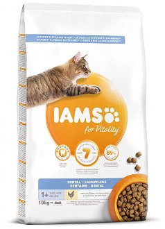 IAMS granuly pre dospelé mačky Dental kuracie 10kg 2