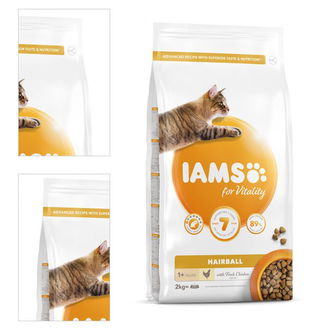 IAMS granuly pre mačky Adult Hairball Reduction kura 2kg 4