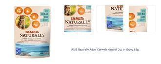 IAMS Naturally Adult Cat with Natural Cod in Gravy 85g 1