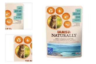 IAMS Naturally Adult Cat with Natural Cod in Gravy 85g 4