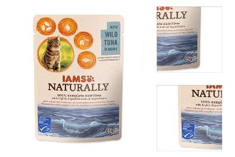IAMS Naturally Adult Cat with Wild Tuna in Gravy 85g 3