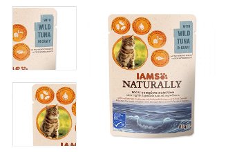 IAMS Naturally Adult Cat with Wild Tuna in Gravy 85g 4