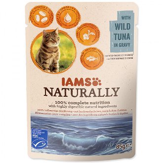 IAMS Naturally Adult Cat with Wild Tuna in Gravy 85g 2