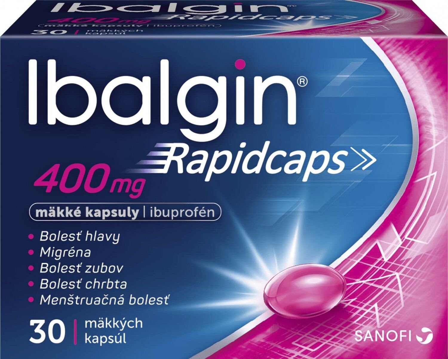 Ibalgin Rapidcaps 400 30 mäkkých kapsúl