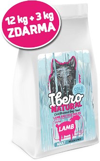 Ibero COLD PRESSED dog  adult  MEDIUM/LARGE  LAMB - 3 x (12kg + 3kg GRATIS)