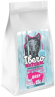 Ibero COLD PRESSED dog  adult  MEDIUM/LARGE   BEEF - 12kg + 3kg GRATIS 2