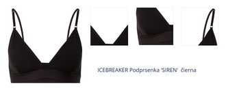 ICEBREAKER Podprsenka 'SIREN'  čierna 1