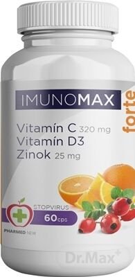 IMUNOMAX forte Vitamín C+D+Zinok - Pharmed New