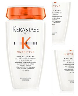 Intenzívne vyživujúci šampón pre veľmi suché vlasy Kérastase Nutritive Bain Satin Riche - 250 ml (E4039600) + darček zadarmo 3
