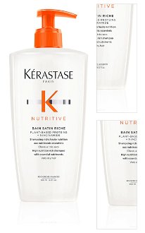 Intenzívne vyživujúci šampón pre veľmi suché vlasy Kérastase Nutritive Bain Satin Riche - 500 ml + darček zadarmo 3