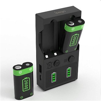 iPega nabíjačka batérií pre ovládač do Xbox Series X/S + 2ks batérií 2200mAh, black