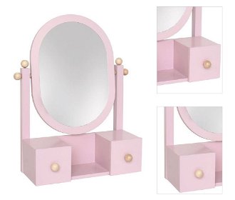 Detské kozmetické zrkadlo ružové 3