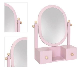 Detské kozmetické zrkadlo ružové 4