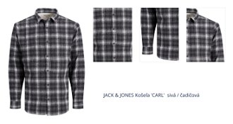 JACK & JONES Košeľa 'CARL'  sivá / čadičová 1