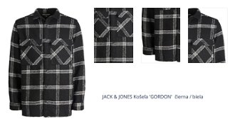 JACK & JONES Košeľa 'GORDON'  čierna / biela 1
