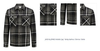 JACK & JONES Košeľa 'Jay'  sivá / biela 1
