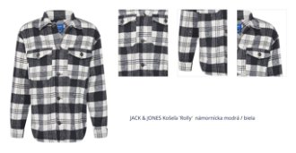 JACK & JONES Košeľa 'Rolly'  námornícka modrá / biela 1