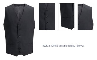 JACK & JONES Vesta k obleku  čierna 1