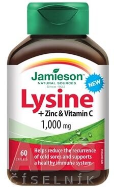 JAMIESON LYZÍN 1 000 mg SO ZINKOM A VITAMÍNOM C